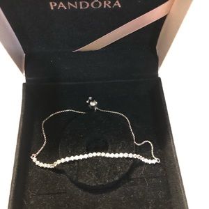 Pandora Sparkling Slider Tennis Bolo Bracelet